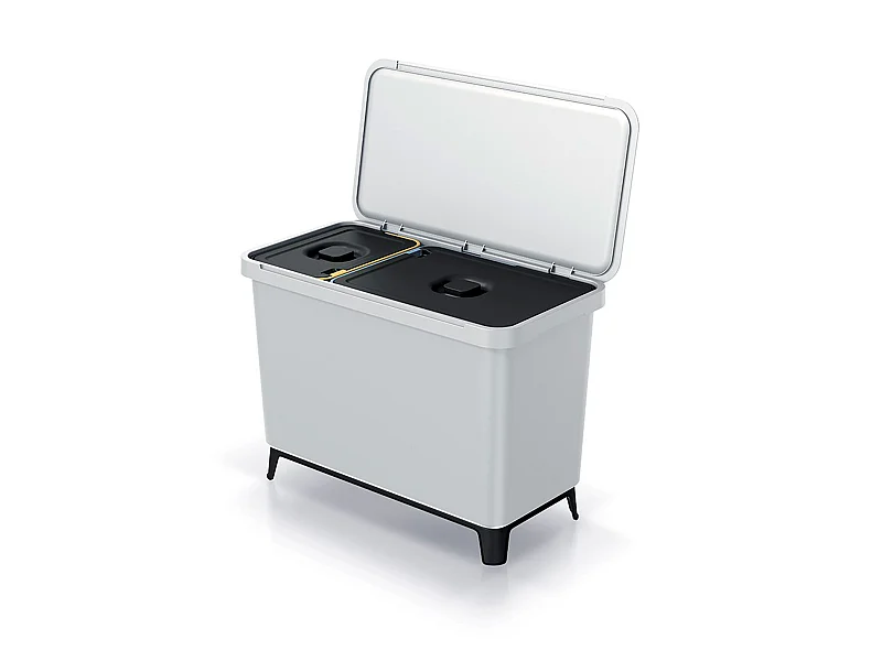 1x10l + 1x23l Système de classificateur de recyclage blanc Keden 57x29x41