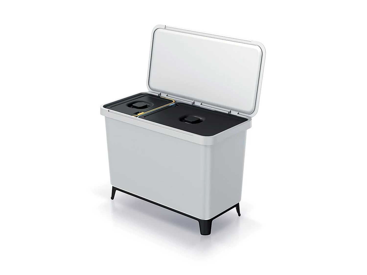 1x10l + 1x23l Système de classificateur de recyclage blanc Keden 57x29x41