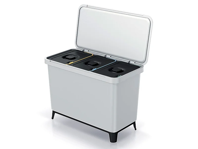 Classificateur de recyclage 3x10l Couleur blanche Keden 57x29x41