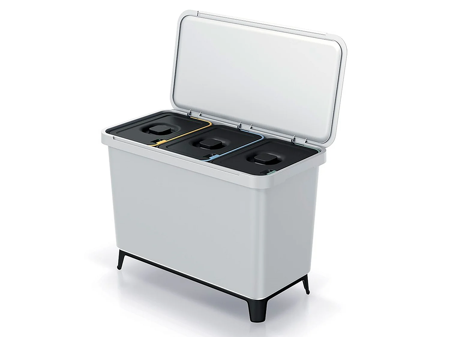 Classificateur de recyclage 3x10l Couleur blanche Keden 57x29x41