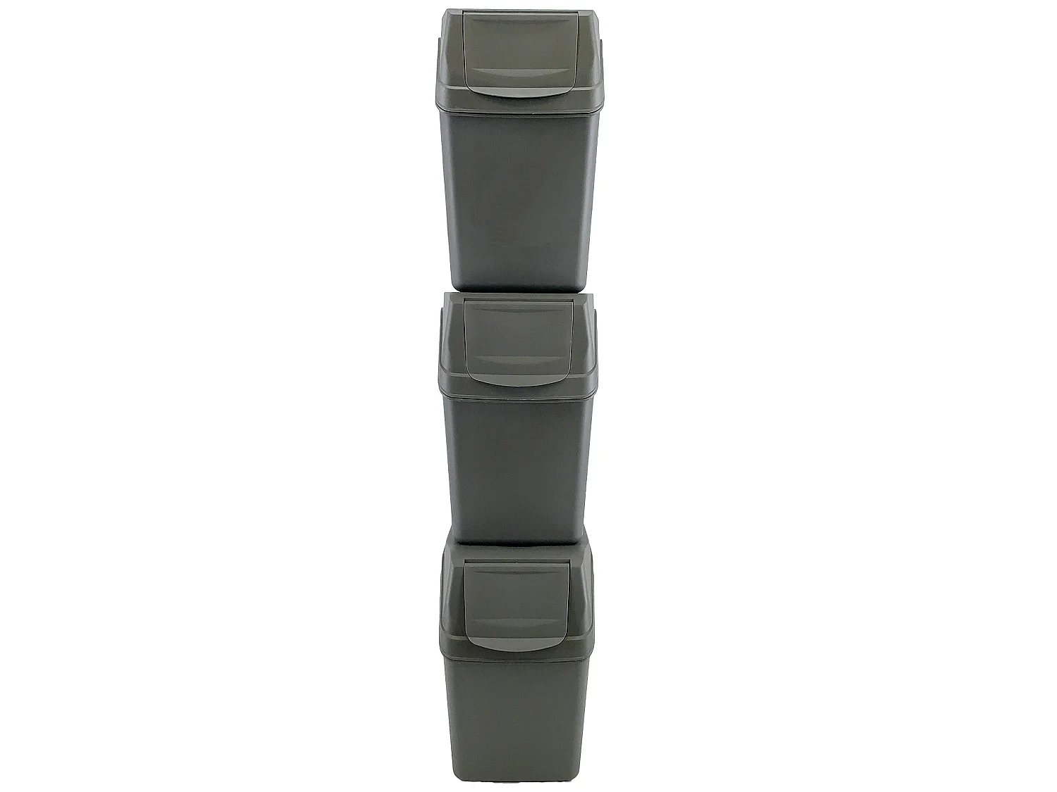 Prosperplast 3 Recycling Cubes Game avec une capacité de 60 litres de compartiments en couleur grise 39x23x33 cm