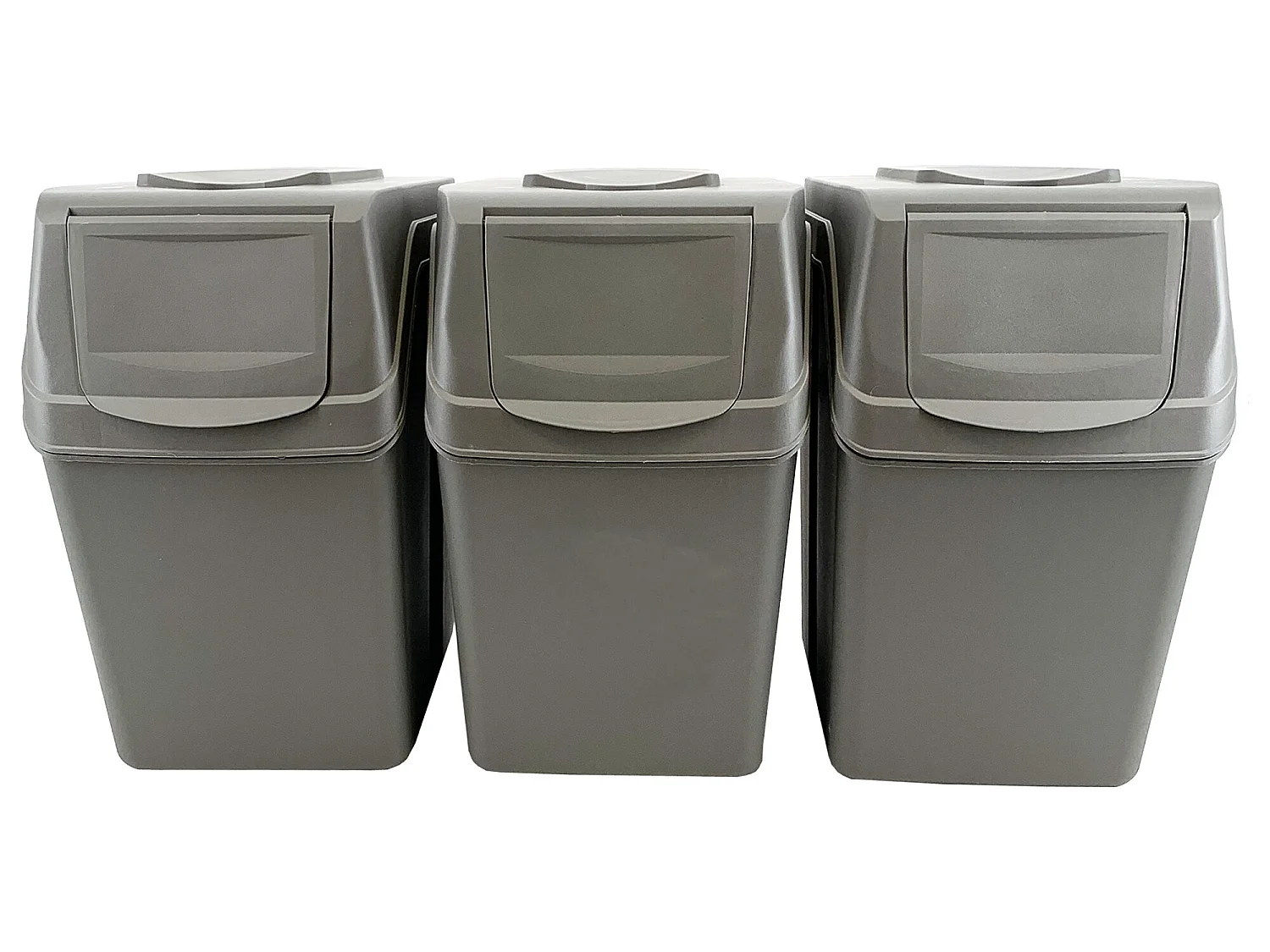 Prosperplast 3 Recycling Cubes Game avec une capacité de 60 litres de compartiments en couleur grise 39x23x33 cm