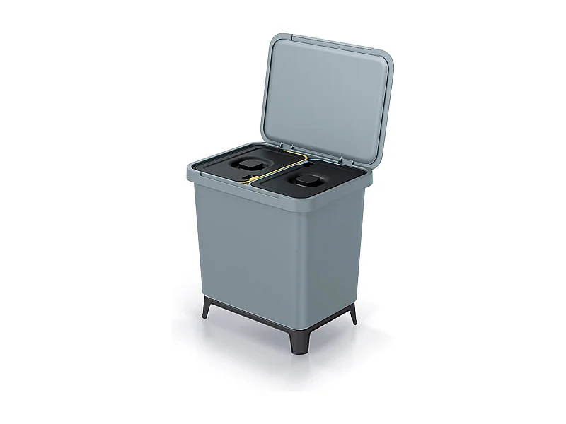 Système de classificateur de recyclage gris 2x10L Keden 39x29x41