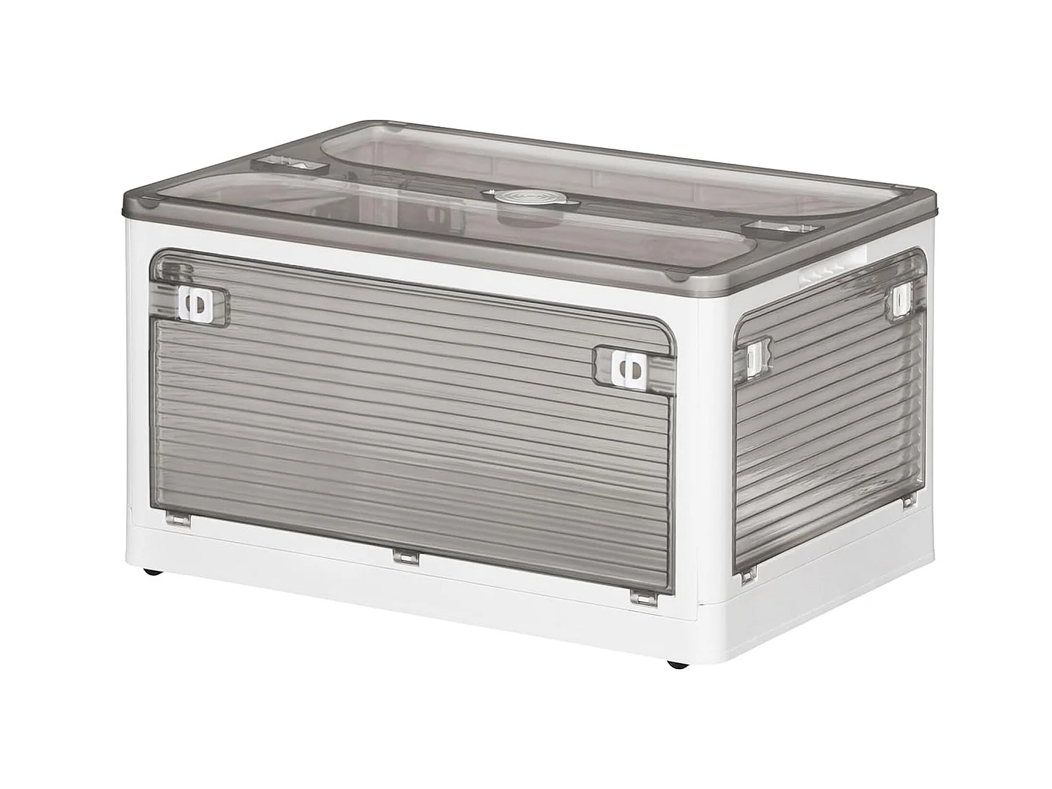 Boîte de rangement pliante multifonctionnelle couleur grise 55L