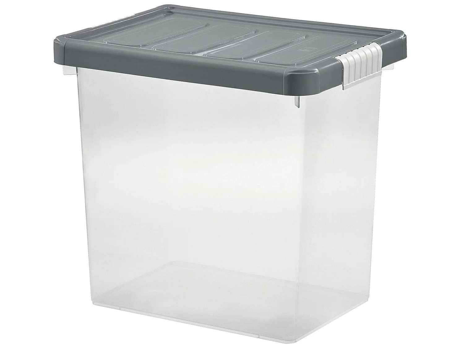 Boîte de rangement avec couvercle + clips + 5 plateaux en graphite