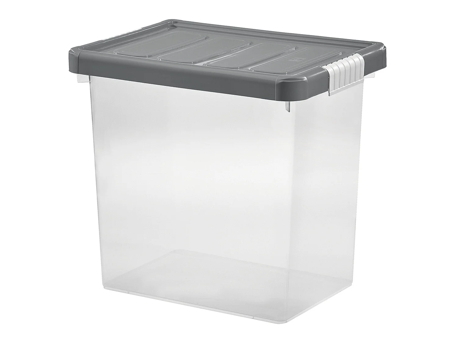 Boîte de rangement avec couvercle + clips + 5 plateaux en graphite