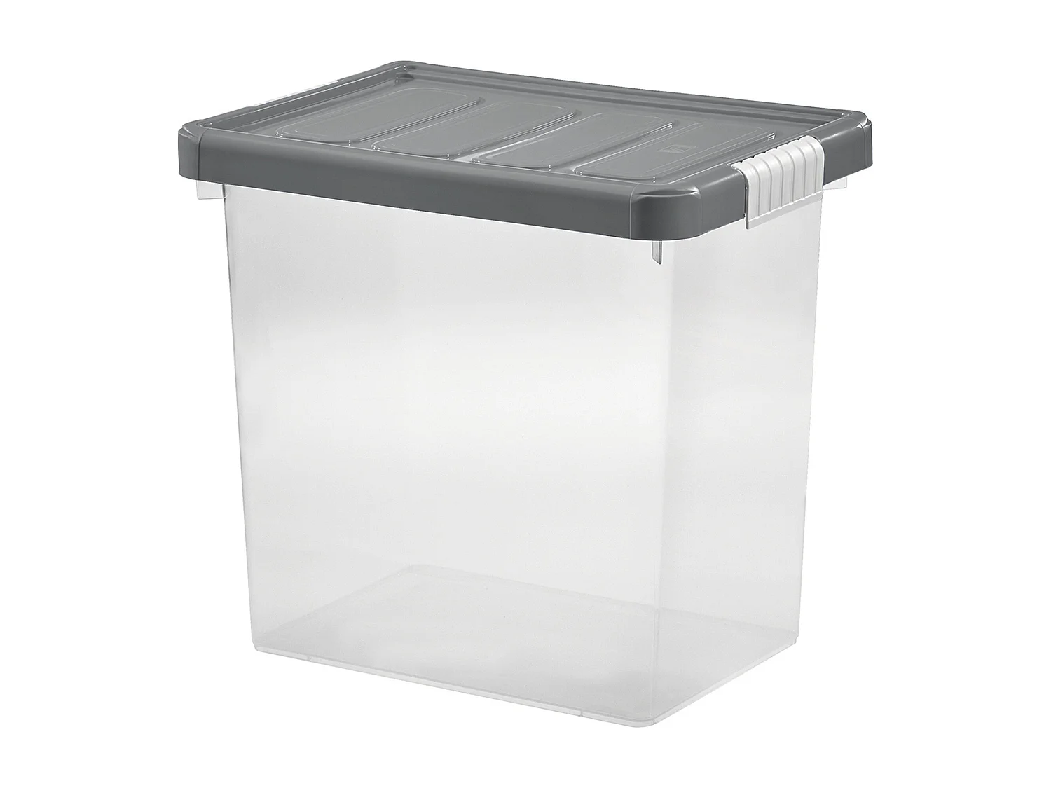 Boîte de rangement avec couvercle + clips + 5 plateaux en graphite