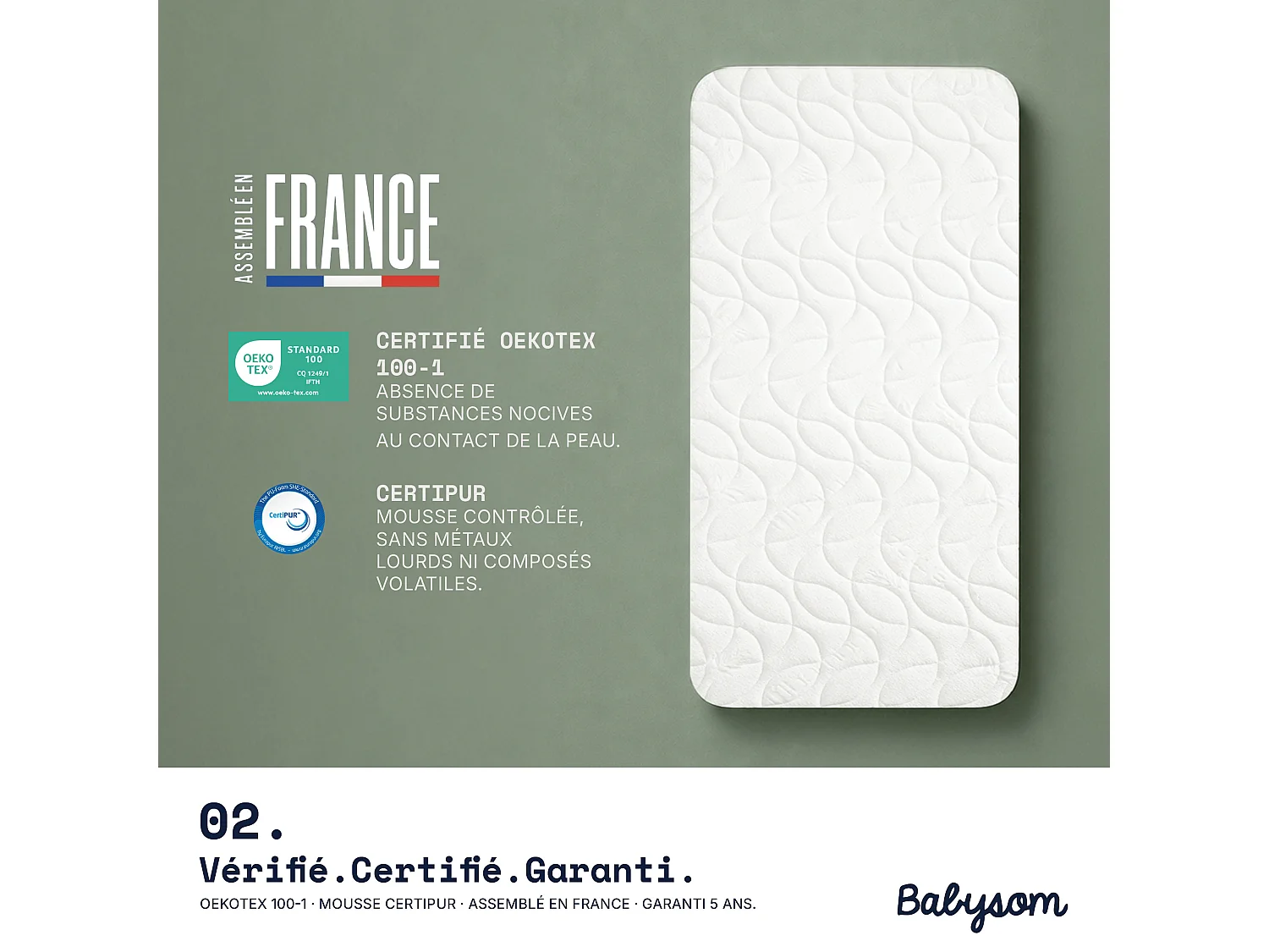 Matelas Enfant/Bébé Bamboo - 70x140x10 cm | Ultra Doux | Sans Traitement Chimique | Déhoussable