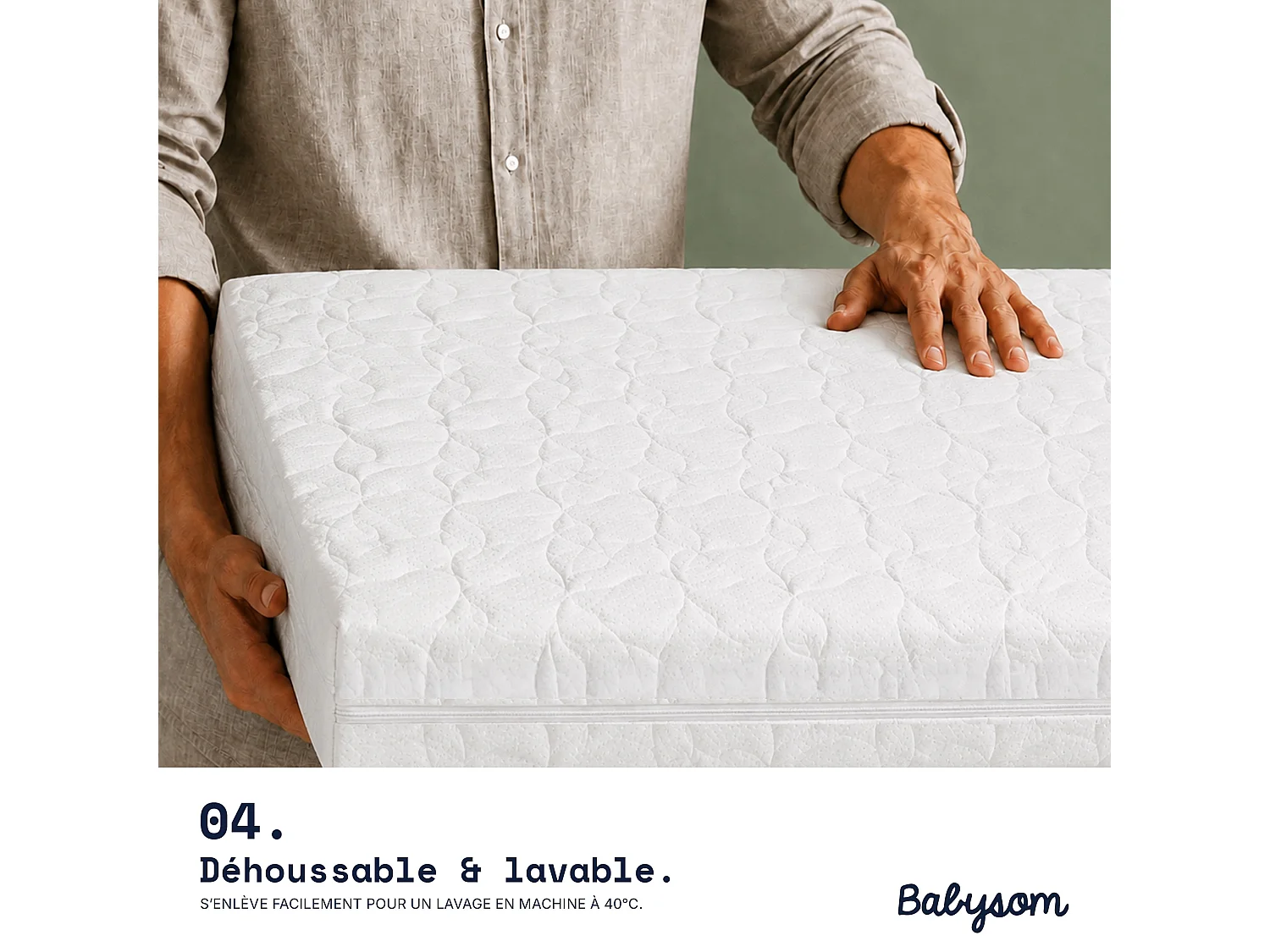 Matelas Enfant/Bébé Bamboo - 70x140x10 cm | Ultra Doux | Sans Traitement Chimique | Déhoussable