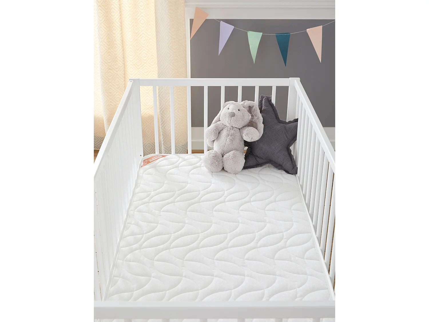 Matelas pour bébé réversible climatisé - 60x120x14 cm | Anti-acarien | Fabriqué en France