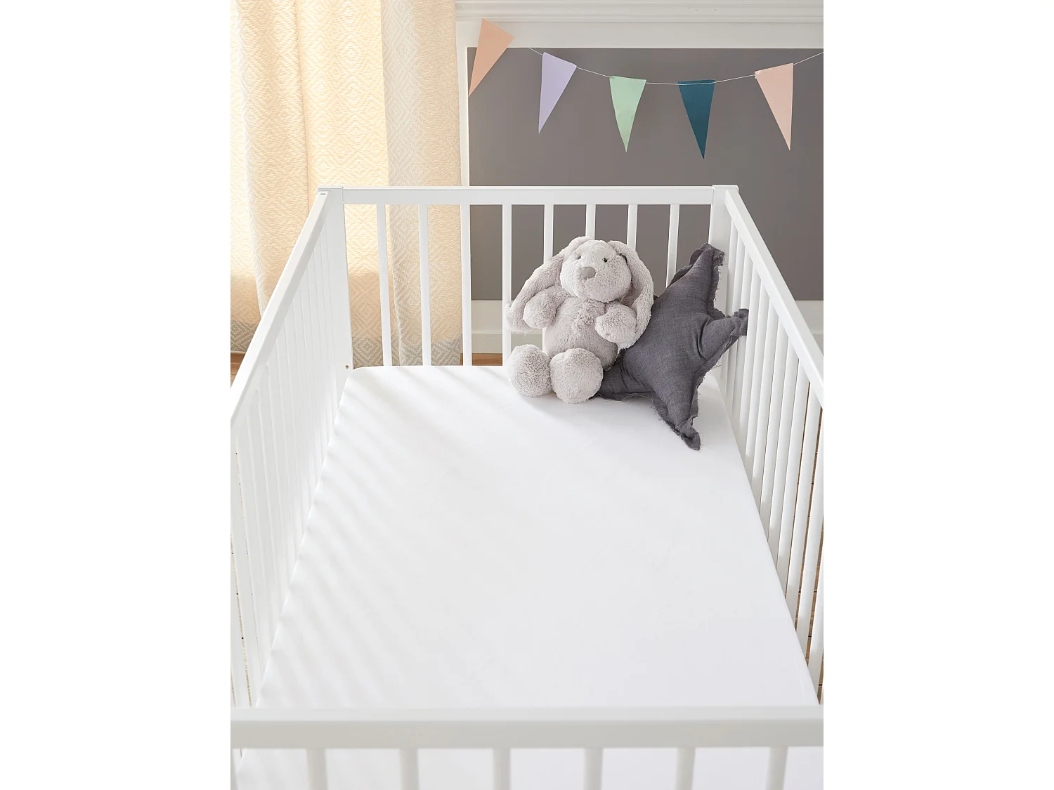 Matelas pour bébé réversible climatisé - 60x120x14 cm | Anti-acarien | Fabriqué en France