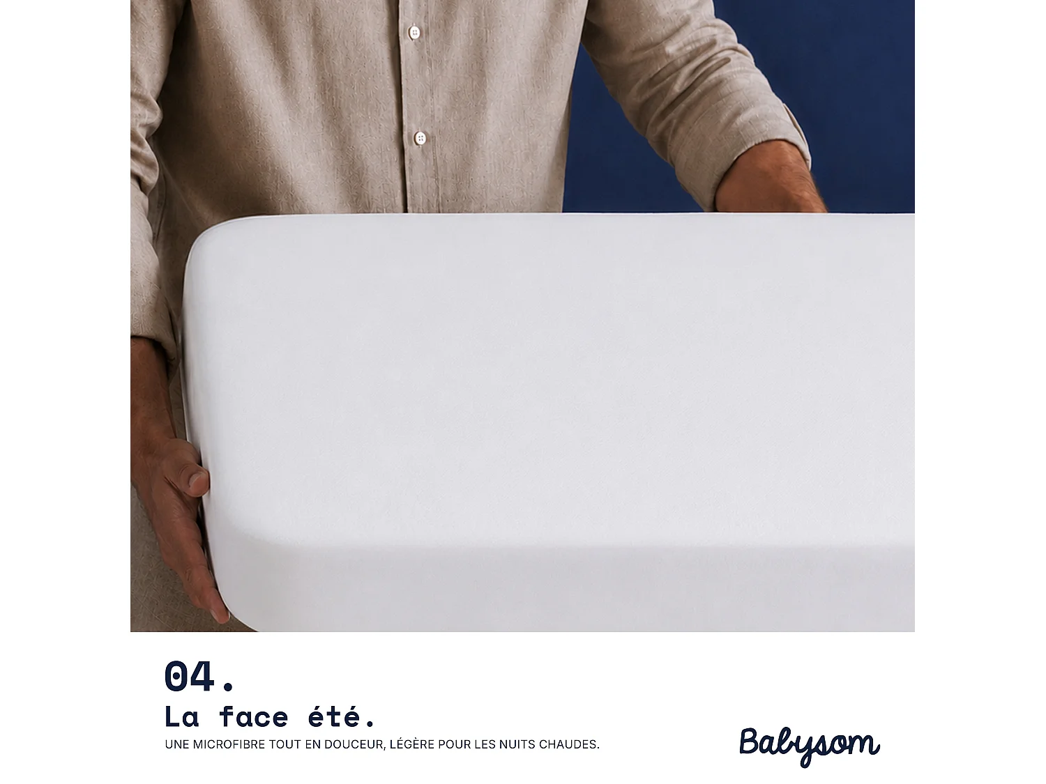 Matelas pour bébé réversible climatisé - 60x120x14 cm | Anti-acarien | Fabriqué en France