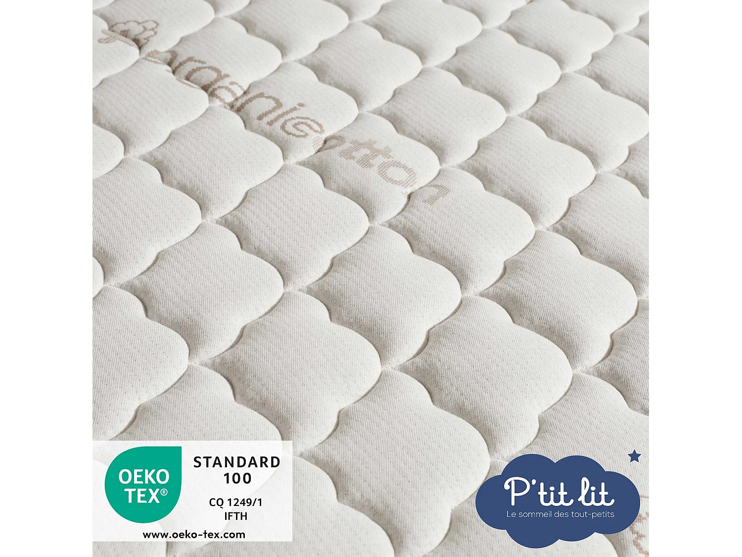 Matelas Bébé/Enfant Coton Bio | 70x140x10 cm | Déhoussable