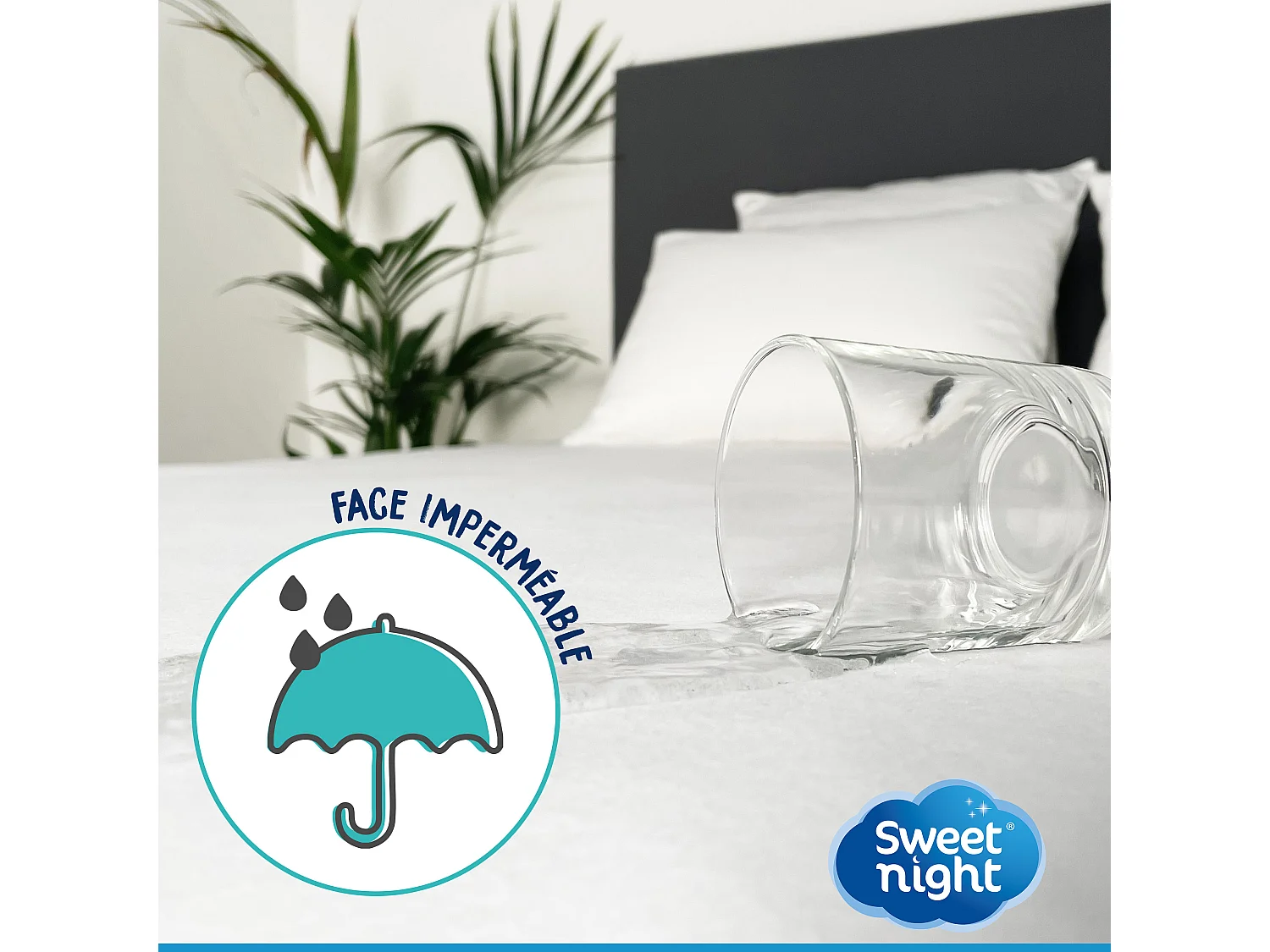 Protège matelas 160x200 cm | Alèse Imperméable et Micro Respirante |Silencieux | Lavable à 90°C