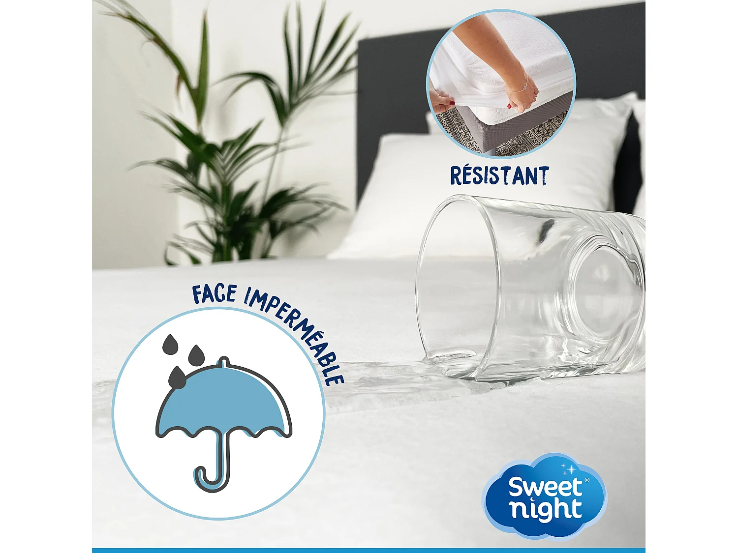 Protège matelas 160x200 cm | Bouclette en Coton | Alèse Imperméable et Absorbante |Silencieux