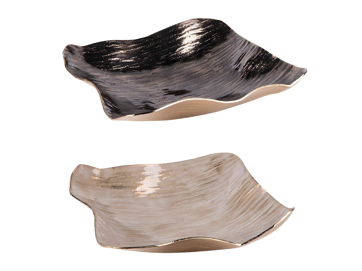 Set de 2 plats organiques Pearl