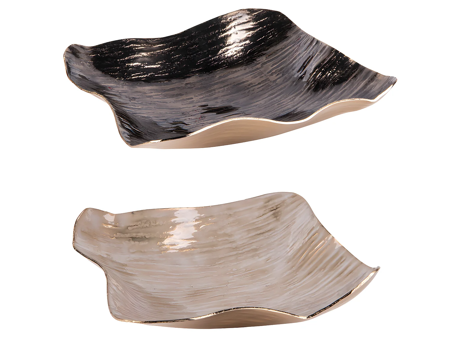 Set de 2 plats organiques Pearl