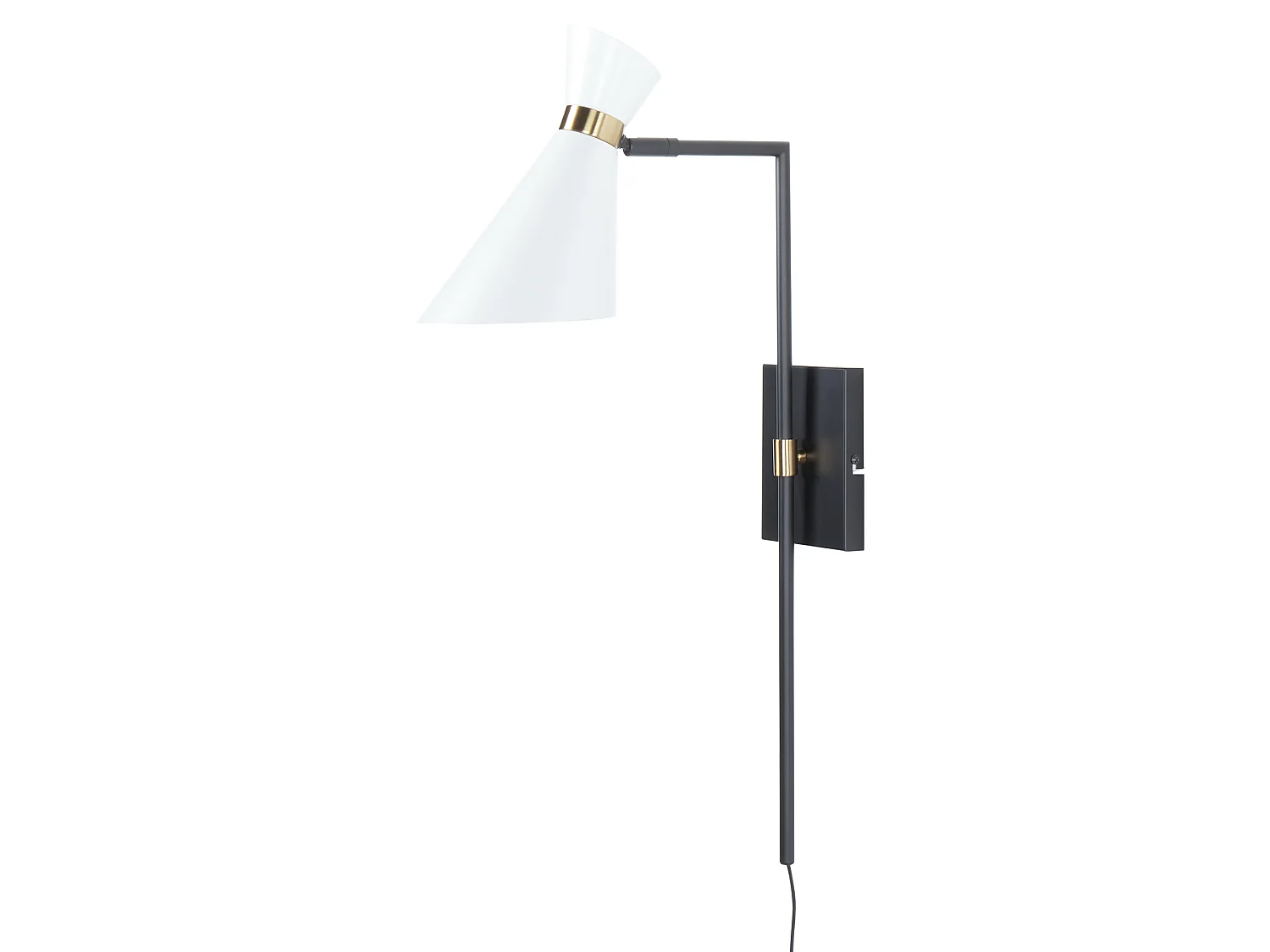 Wandlampe MELAWI verstellbar Metall Weiss