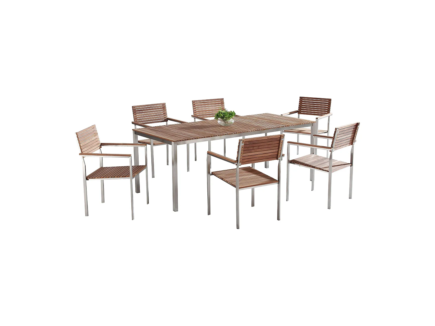 Tuintafelset Hout Lichte houtkleur VIAREGGIO