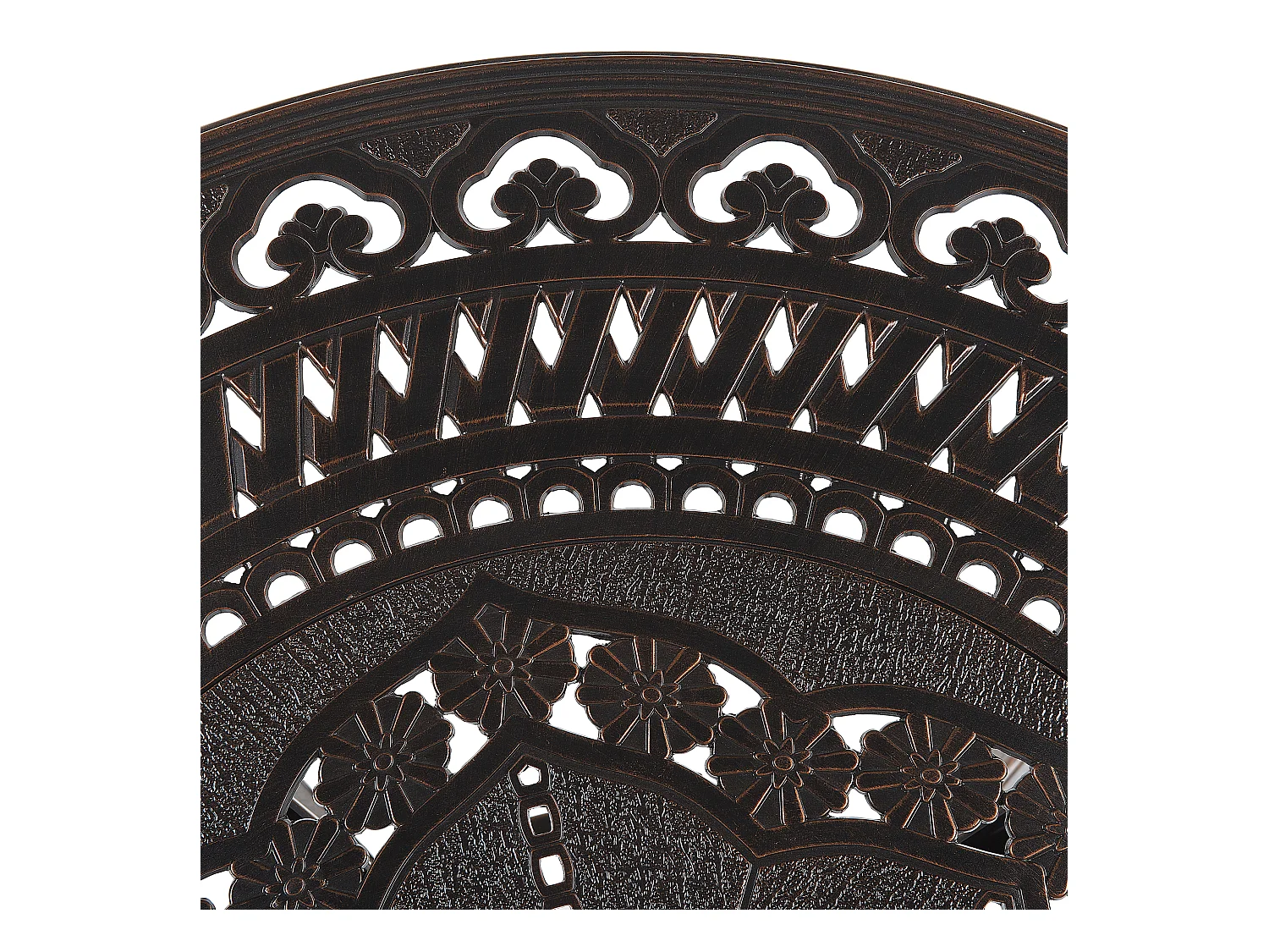 Set da pranzo da giardino 4 posti SALENTO con cuscini Metallo Marrone scuro