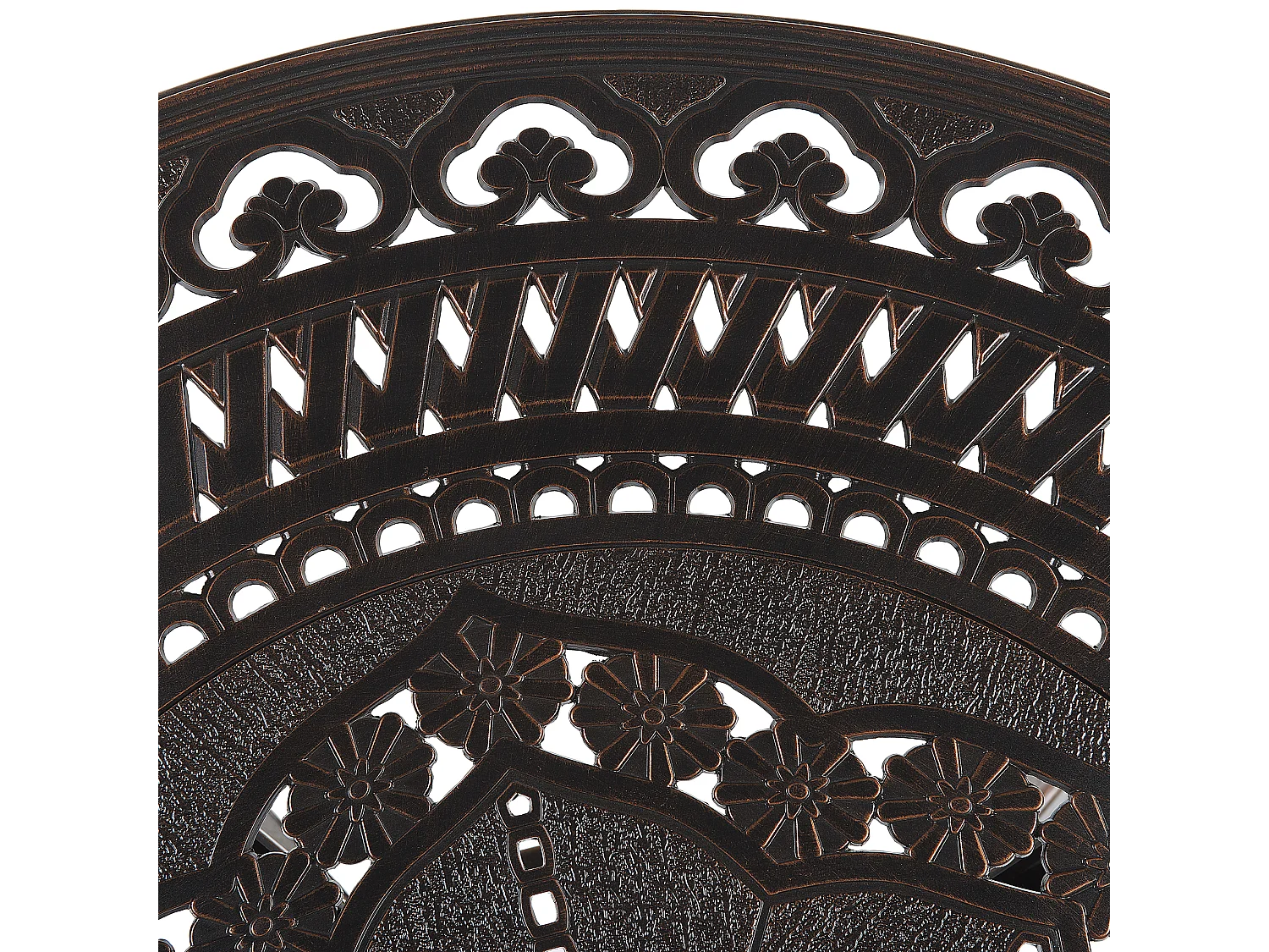 Conjunto de refeições de jardim 4 lugares SALENTO com almofadas Metal Castanho escuro