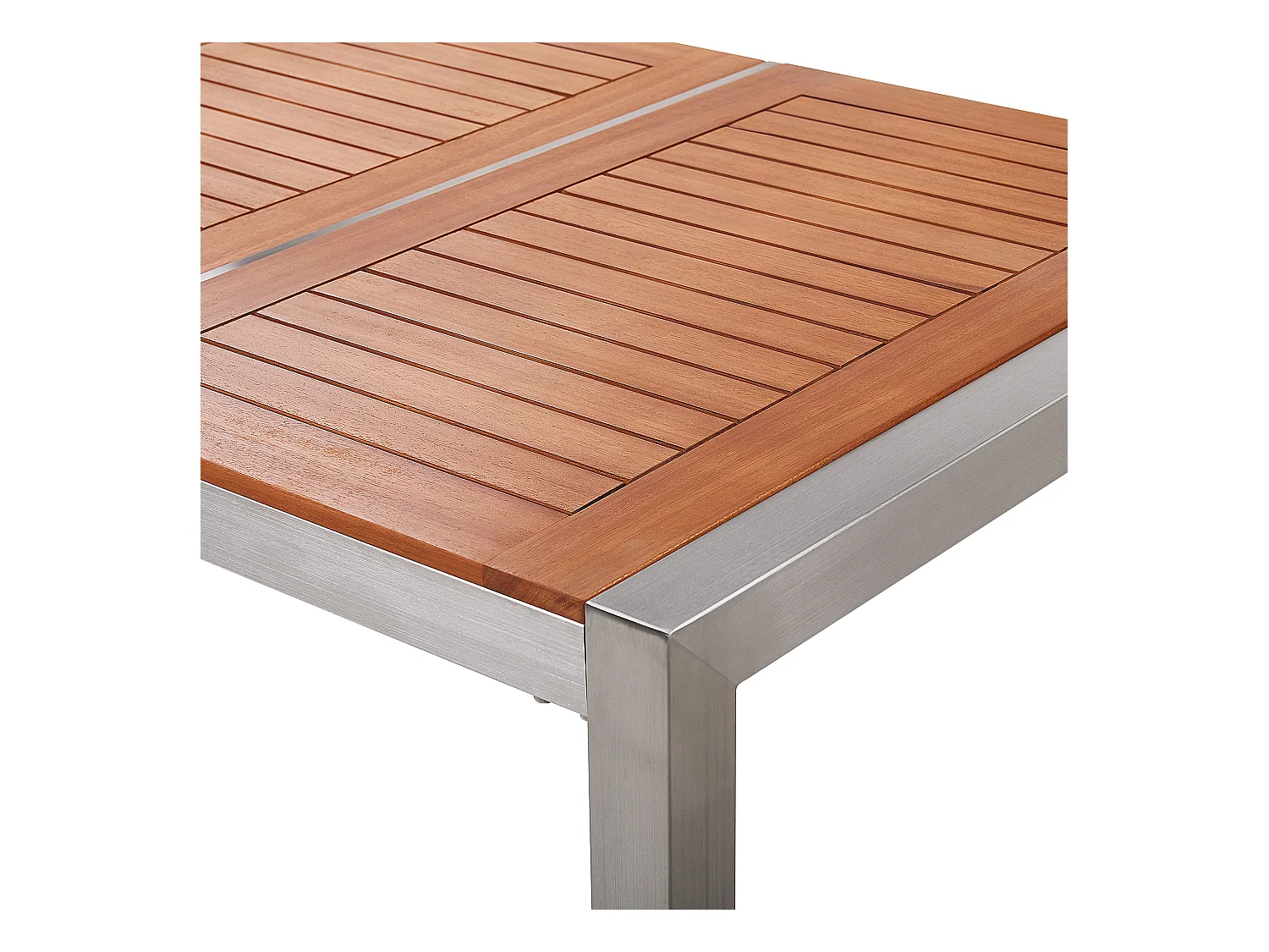 Modernes Gartenmöbel Set Tisch 180 cm Eukalyptusholz 6 Stühle in Weiß Grosseto