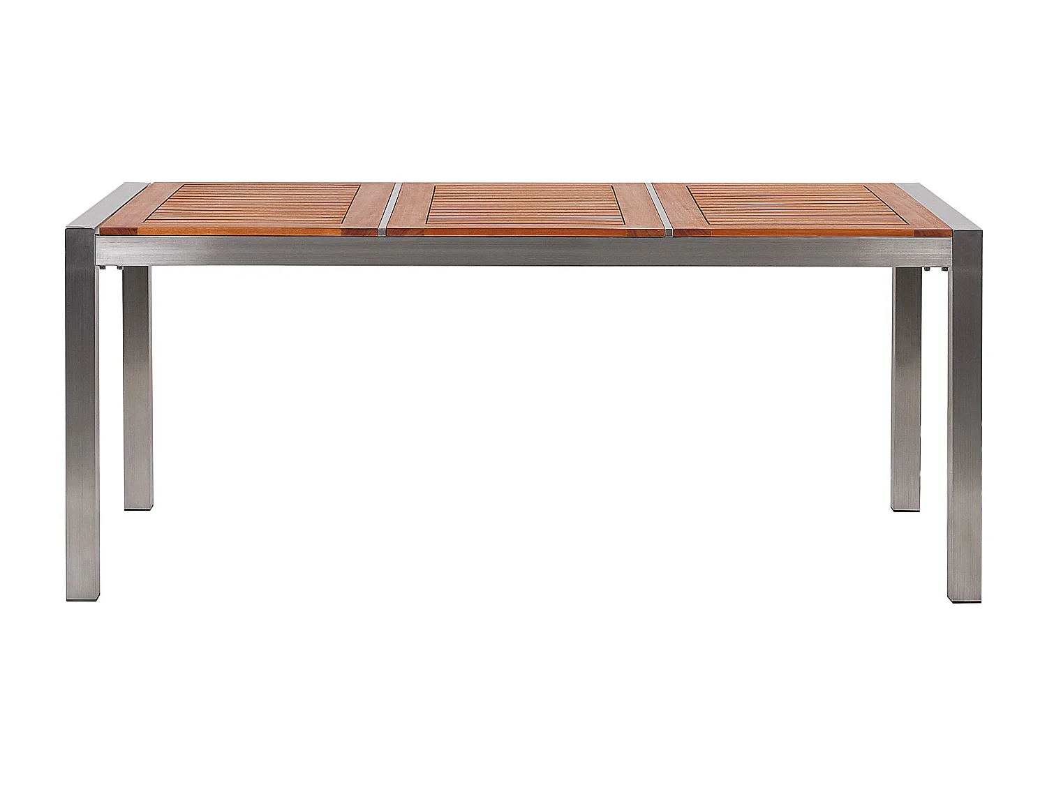 Salle à manger de jardin 6 places GROSSETO Bois d\'eucalyptus Marron/blanc