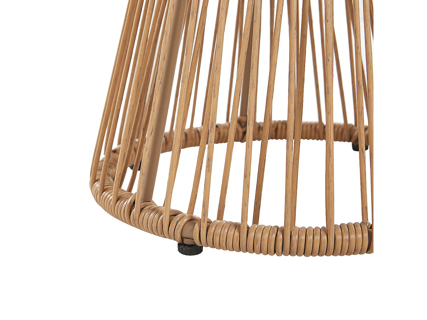 Gemütliches Balkonset Rattan/Stahl 2 Stühle 1 Tisch hellgraue Auflagen Trestina