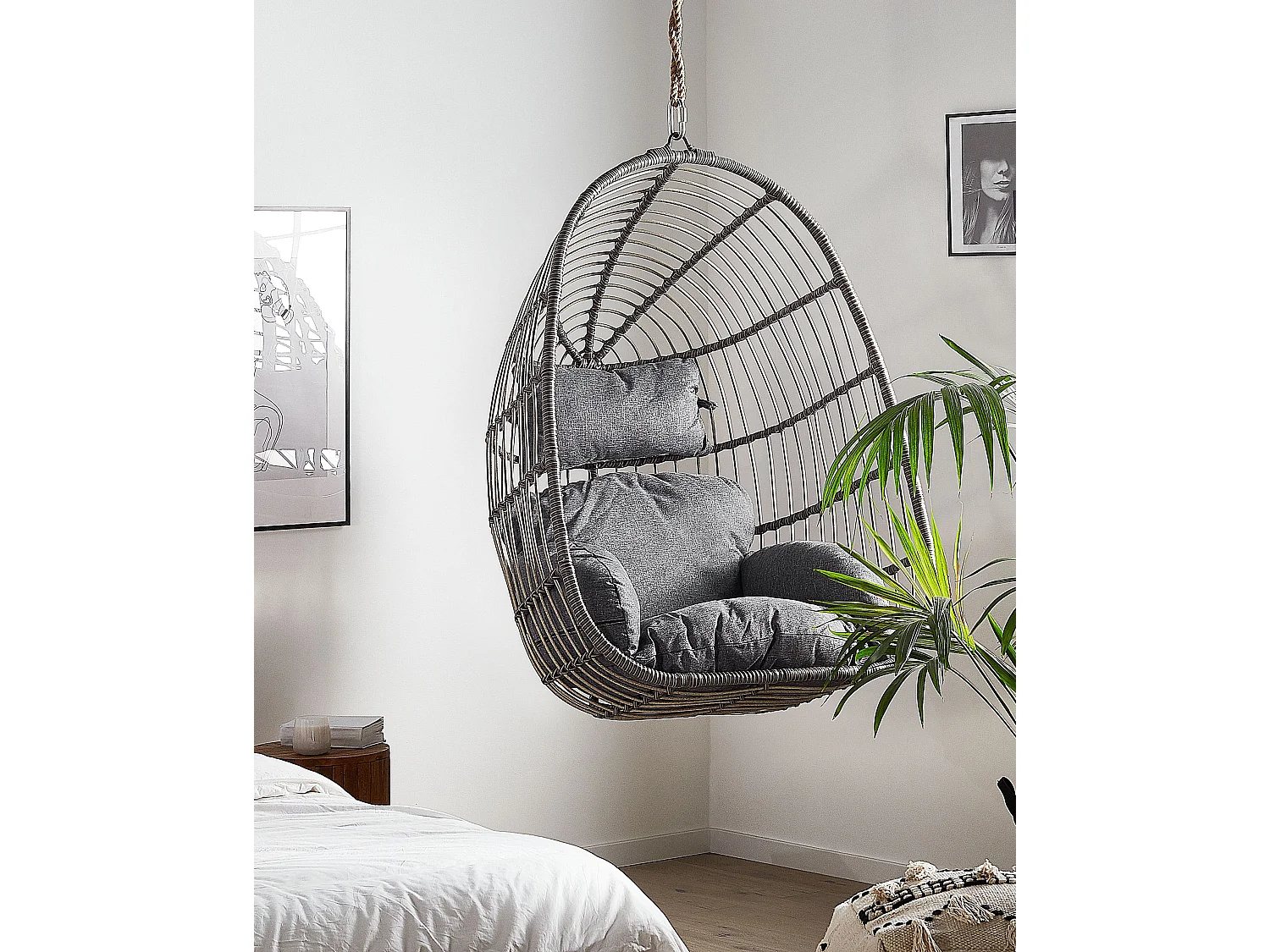 Hangstoel CASOLI Grijs