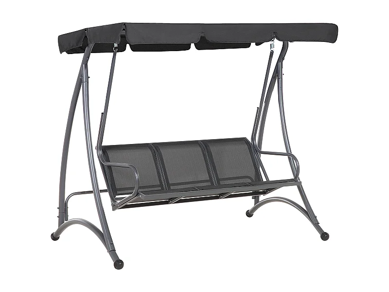 Hollywoodschaukel BOGART Metall Schwarz