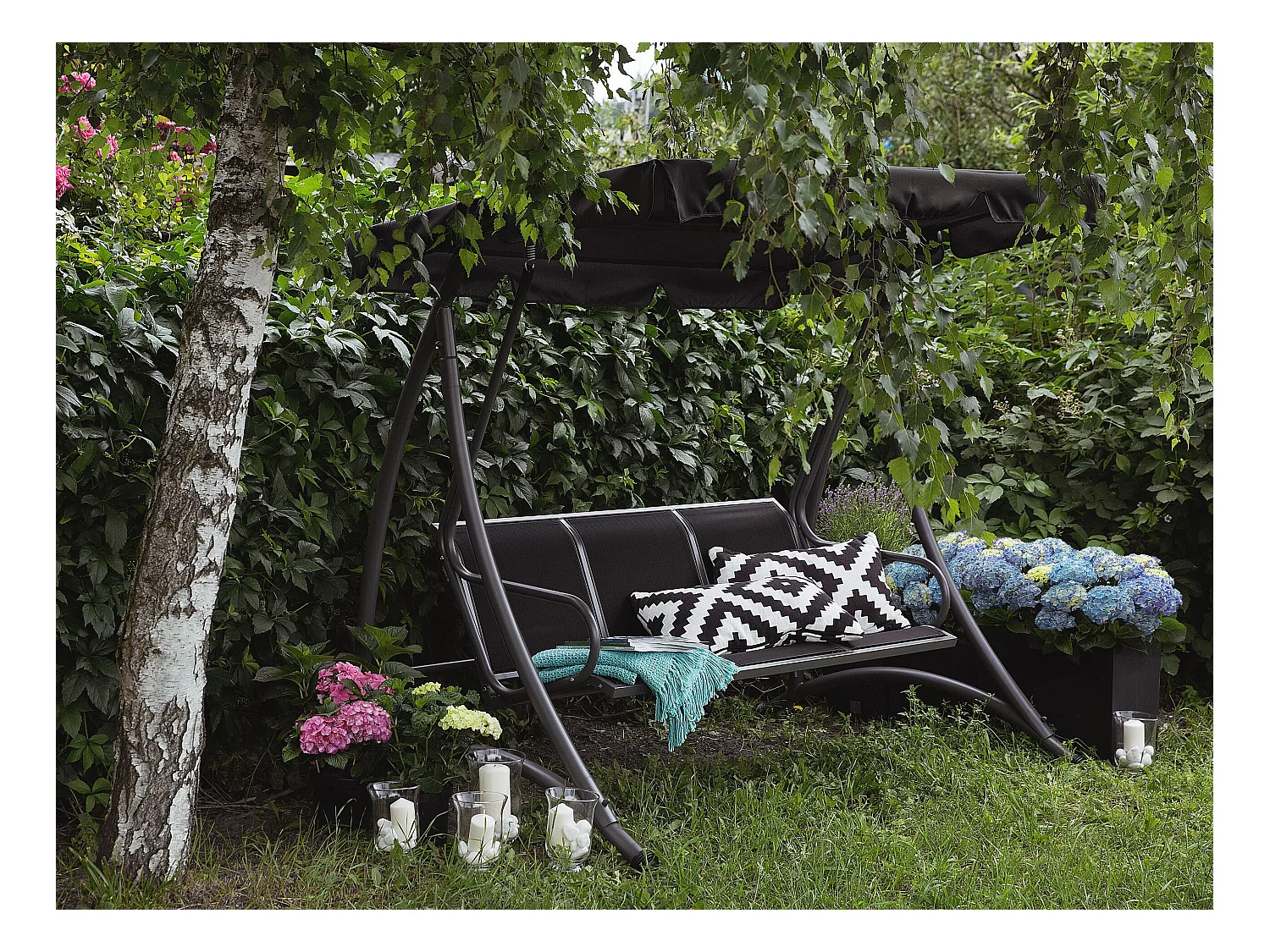 Hollywoodschaukel BOGART Metall Schwarz