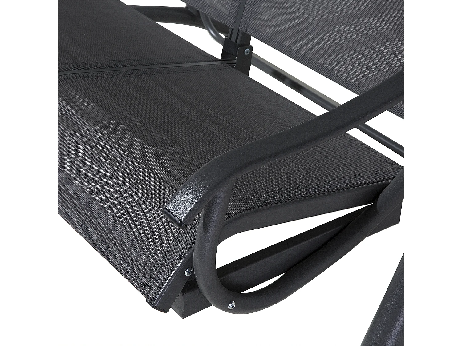 Balancelle de jardin TESERO Métal Gris