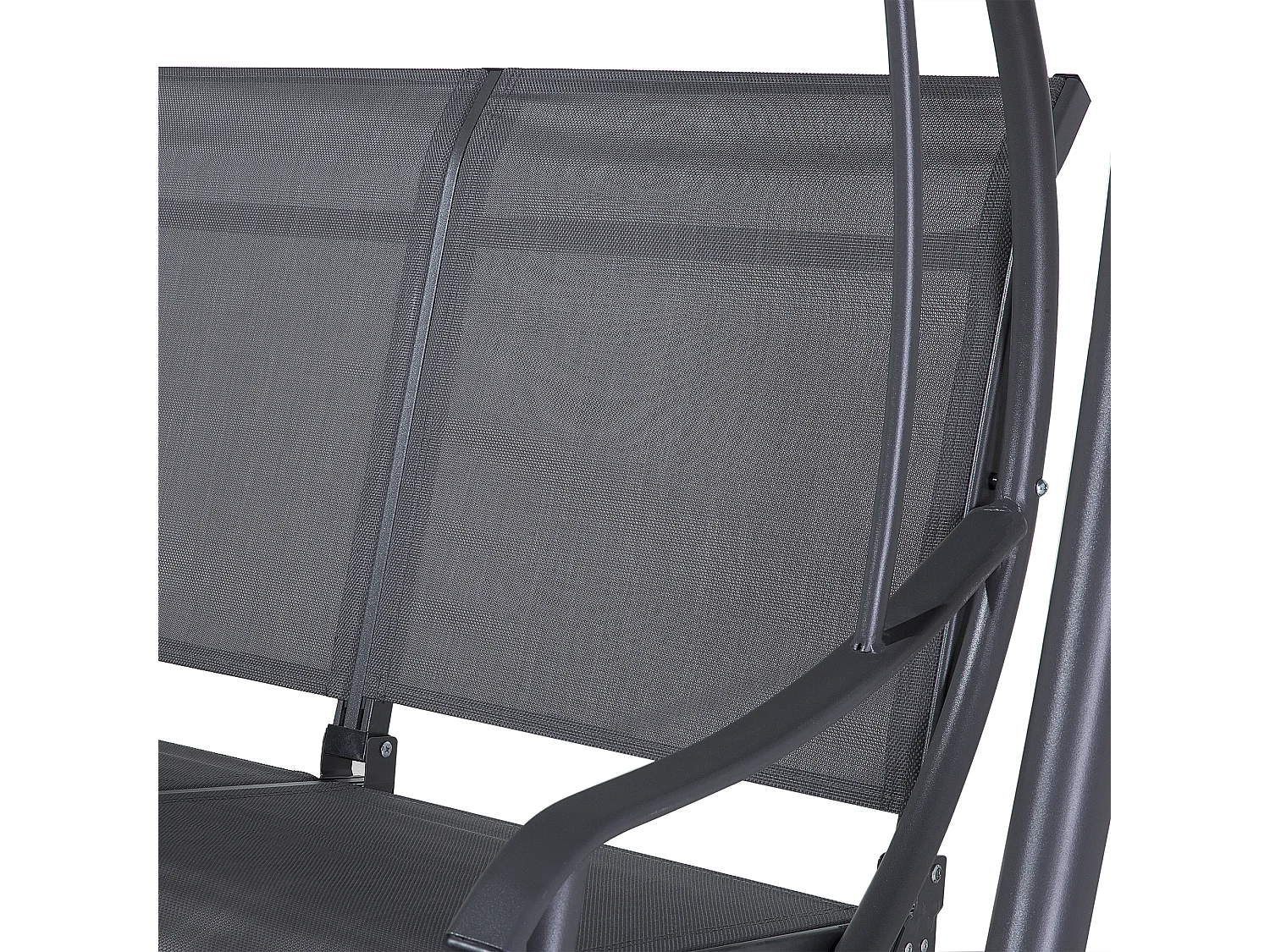 Hollywoodschaukel Gartenschaukel für 2 Personen Sonnendach grau Tesero