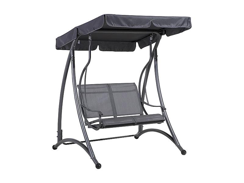 Balancelle de jardin TESERO Métal Gris