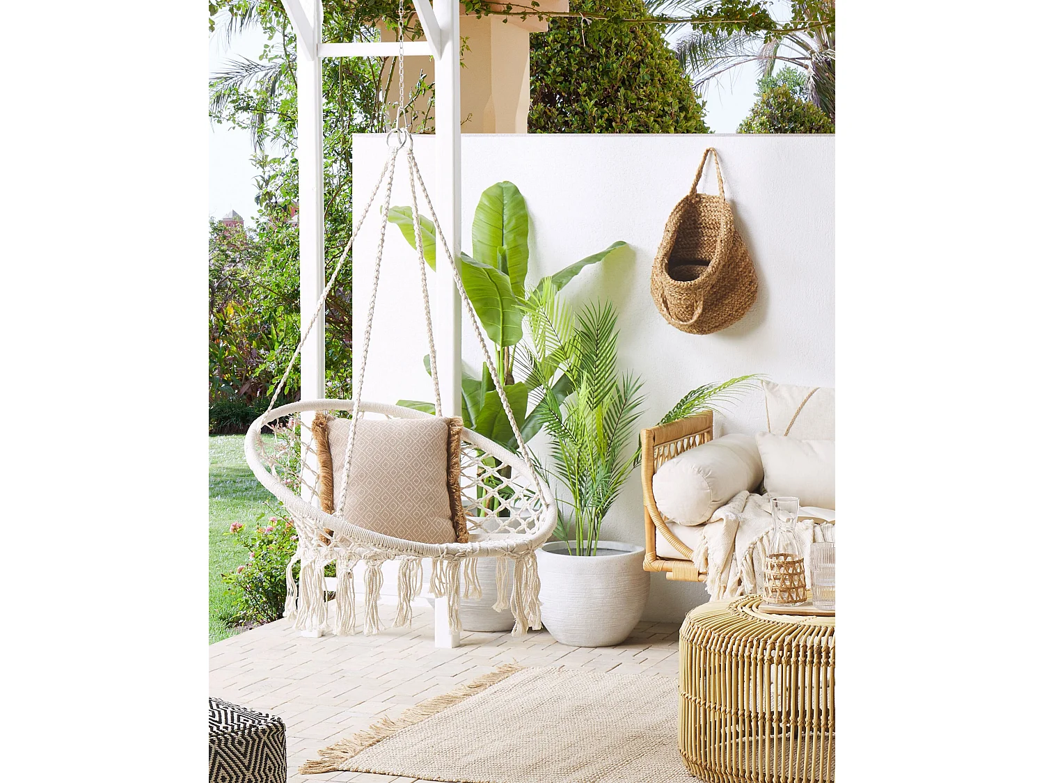 Silla colgante GABELLA Algodón Blanco