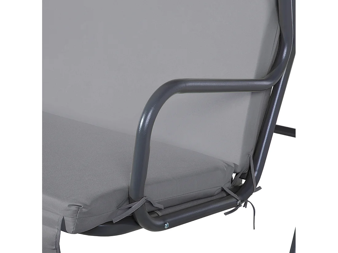 Balancelle de jardin TEMPLE Métal Gris foncé