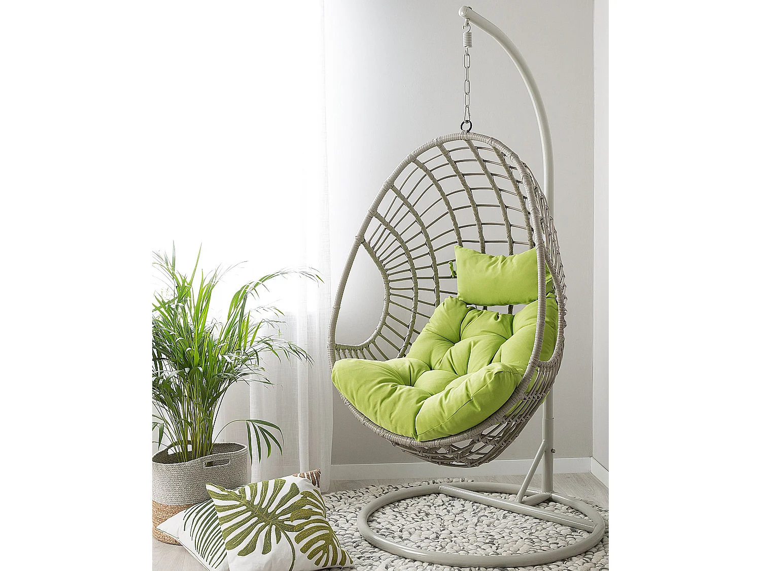Silla colgante con soporte ARPINO Beige