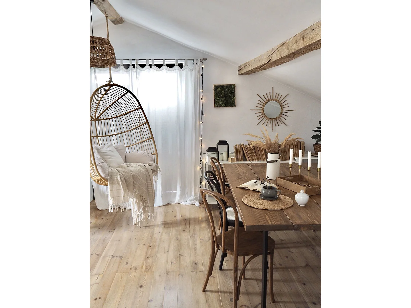 Hängesessel CASOLI Polyrattan Naturfarben