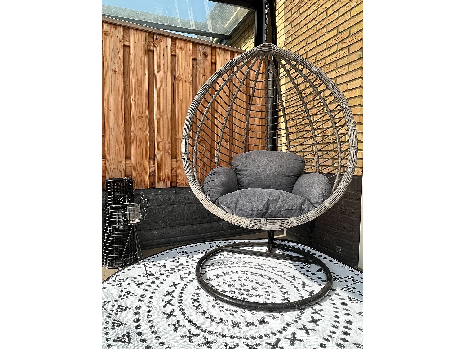 Hangstoel met standaard TOLLO Grijs