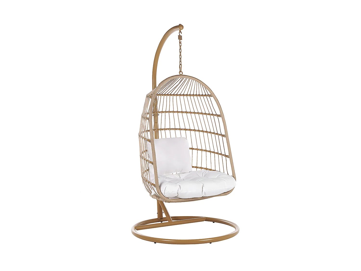 Poltrona sospesa con supporto da pavimento ALLERA Beige