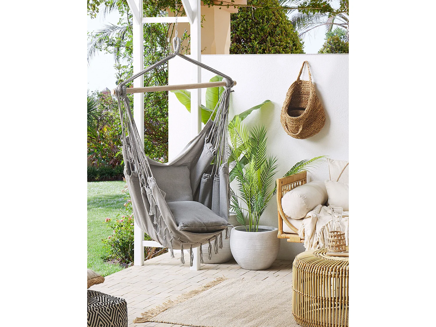 Hangstoel BONEA Katoen Lichtgrijs