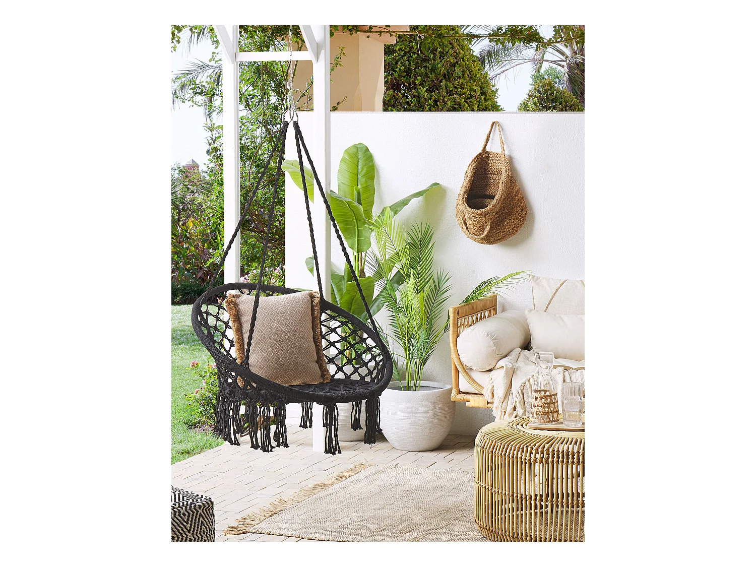 Fauteuil suspendu GABELLA Coton Noir