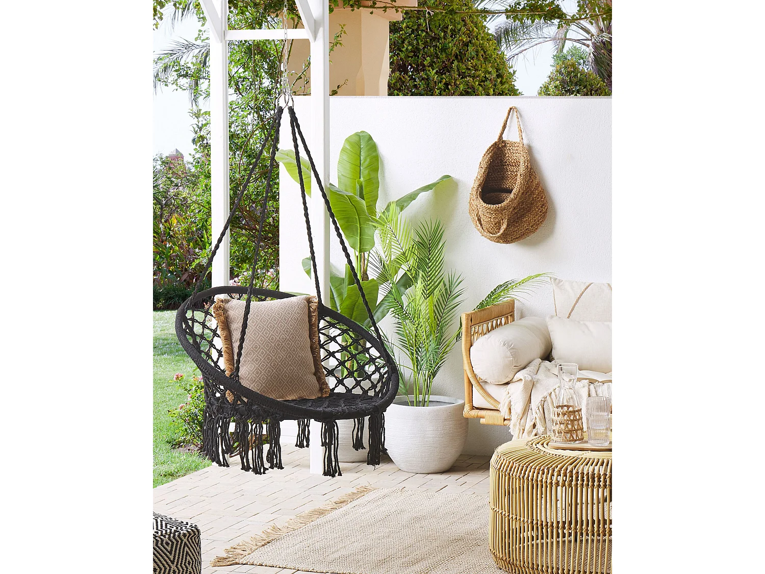 Fauteuil suspendu GABELLA Coton Noir