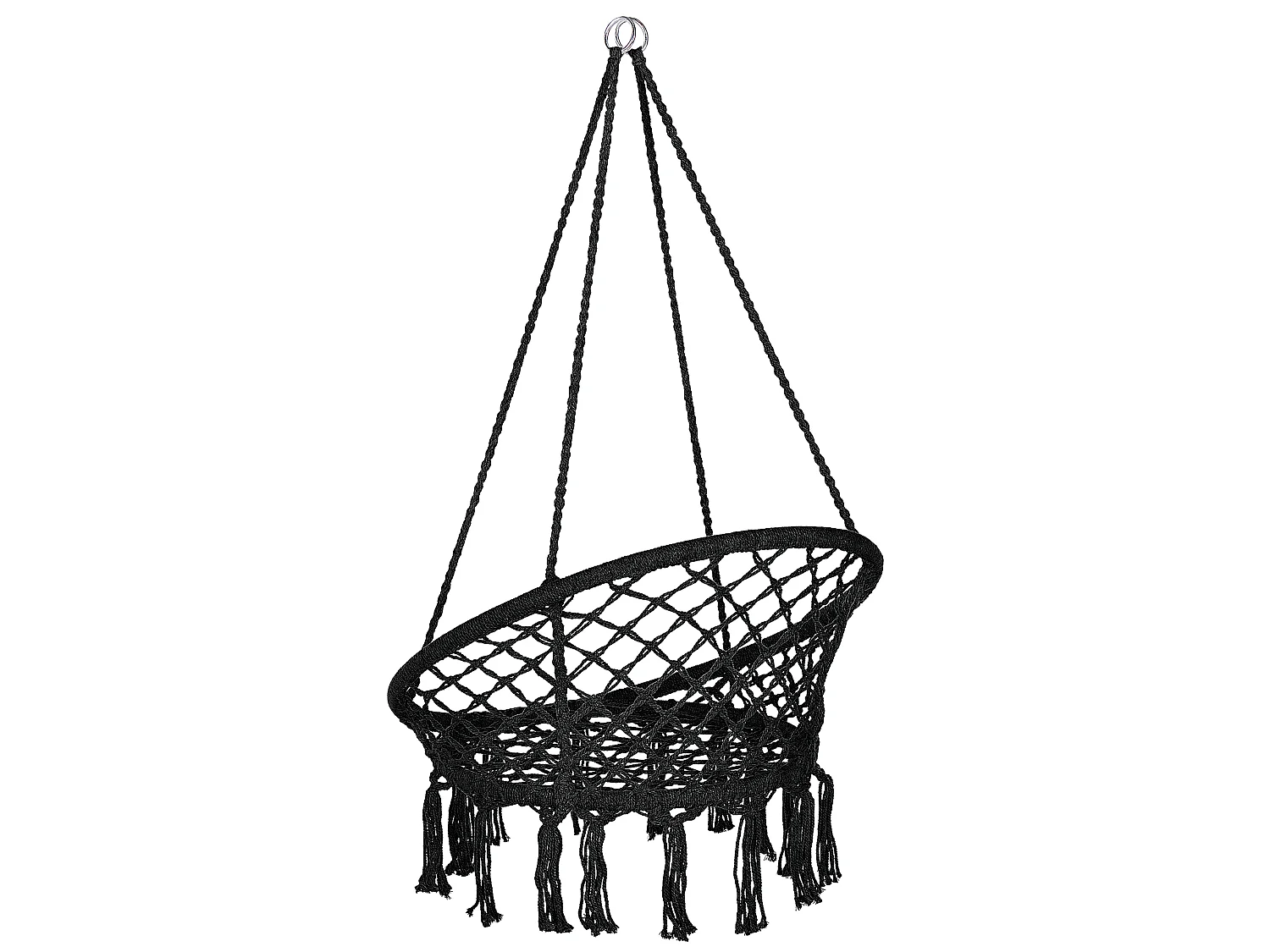 Fotel wiszący GABELLA Bawełna Czarny