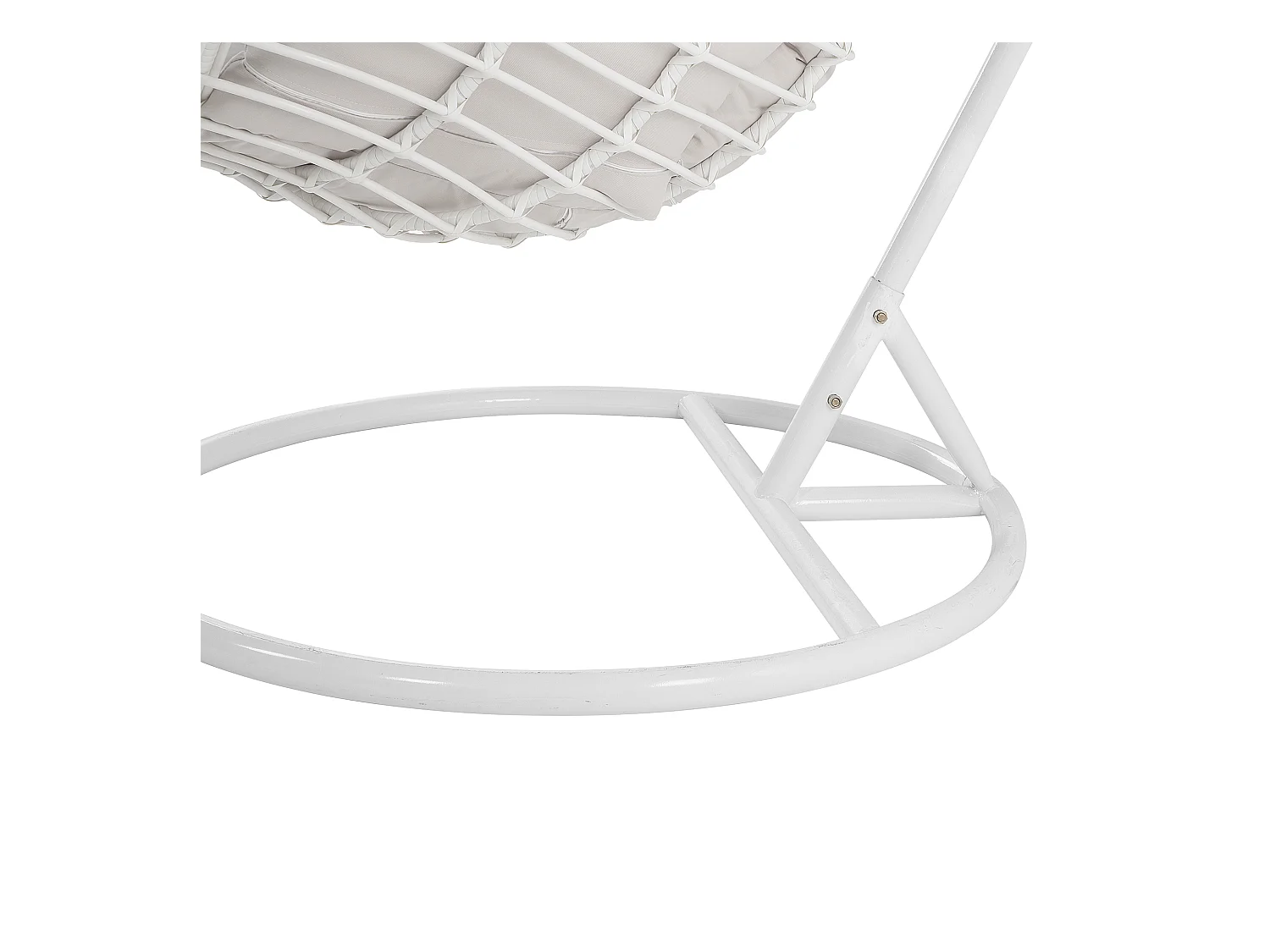 Poltrona sospesa con supporto da pavimento FANO Bianco