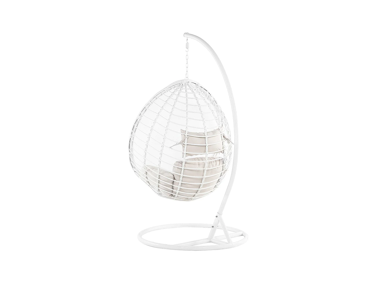 Poltrona sospesa con supporto da pavimento FANO Bianco