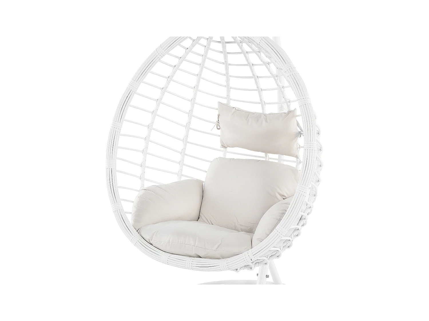 Poltrona sospesa con supporto da pavimento FANO Bianco