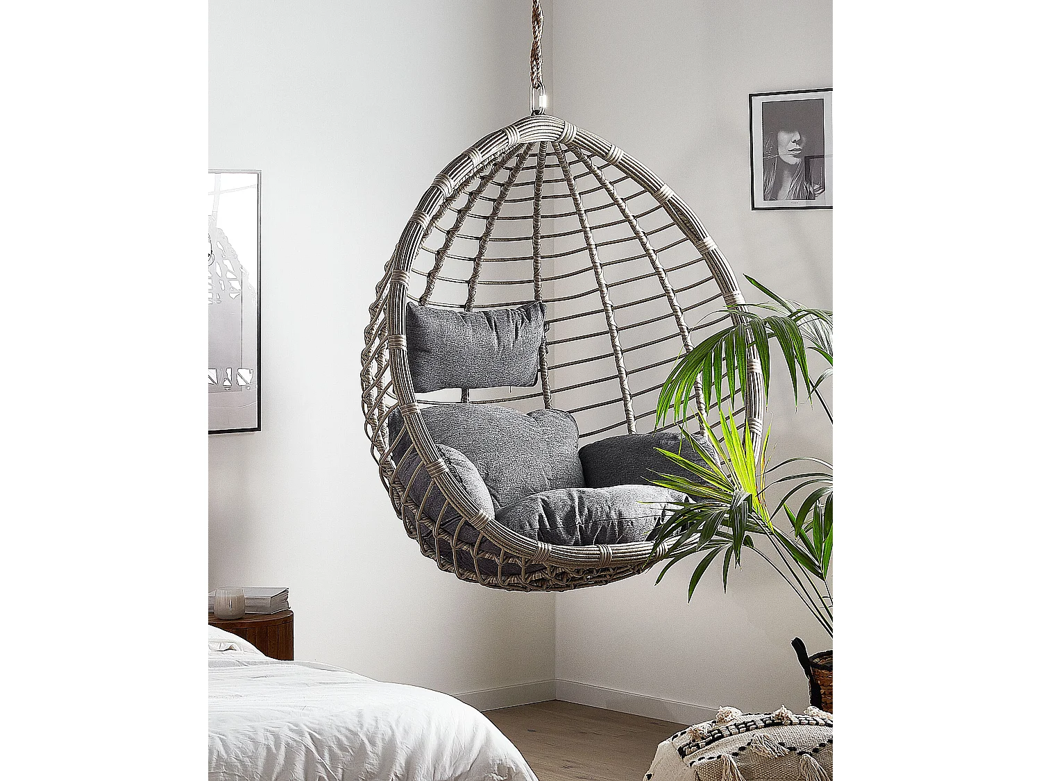 Fauteuil suspendu TOLLO Polyrotin Gris