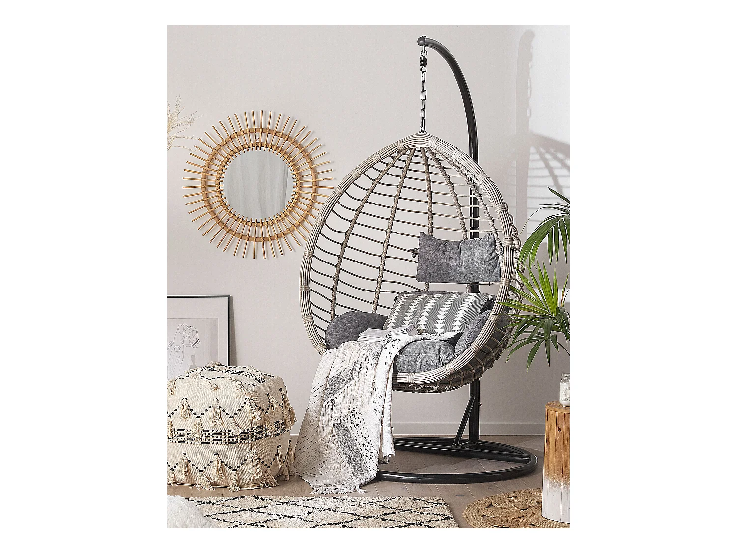 Soporte para silla colgante STAN Metal Negro