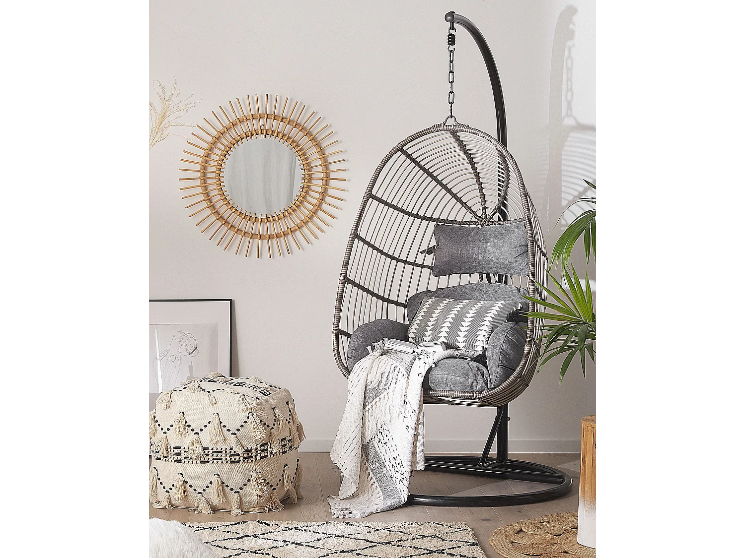 Fauteuil suspendu avec support CASOLI Gris